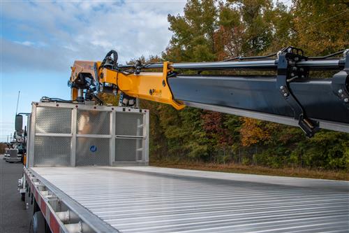 Knuckle Boom Crane Flatbed Truck, DSL