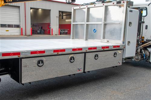 Knuckle Boom Crane Flatbed Truck, DSL